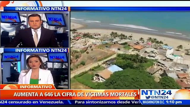 Continúa la tragedia: 646 muertos y más de 12 mil heridos deja el devastador terremoto en Ecuador hasta el momento