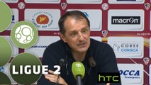 Conférence de presse AC Ajaccio - Valenciennes FC (1-1) : Olivier PANTALONI (ACA) - Faruk HADZIBEGIC (VAFC) - 2015/2016
