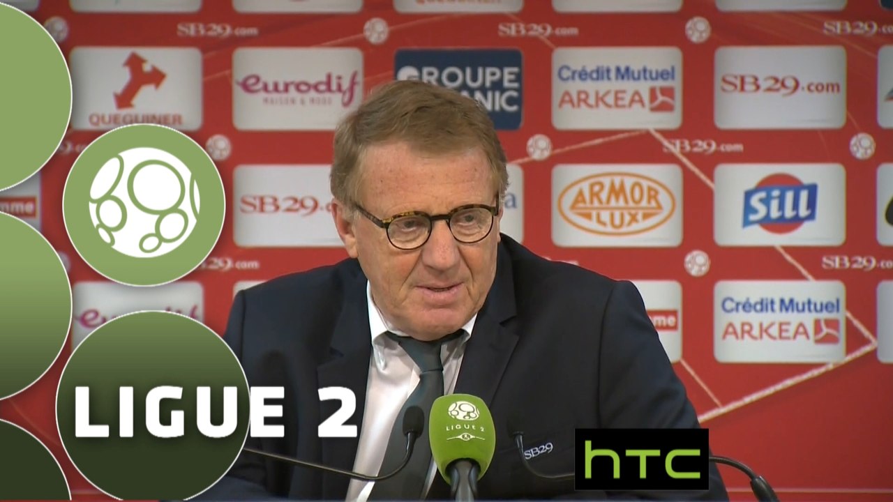 Conférence de presse Stade Brestois 29 - Stade Lavallois (0-0) : Alex  DUPONT (BREST) - Denis ZANKO (LAVAL) - 2015/2016