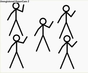 Stick figure wrestling