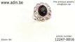 Platinum diamond engagement ring with boulder black opal also called matrix opal (12247-0016)