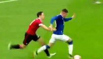 Ander Herrera yellow card after 1 minute - Everton vs Manchester United (2016)