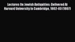 [PDF] Lectures On Jewish Antiquities: Delivered At Harvard University In Cambridge 1802-03