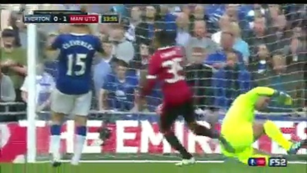 Goals match Manchester United 2 vs Everton 1 League Cup