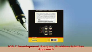 PDF  iOS 7 Development Recipes ProblemSolution Approach Download Full Ebook