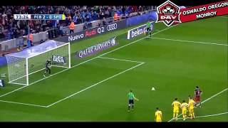 Luis Suarez Second Goal Gol Barcelona vs Guijon 2016 Penalty Segundo Gol