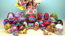 30 Kinder Surprise Eggs Unboxing Mickey and Minnie Mouse, Angry Birds, Hello Kitty 驚き�