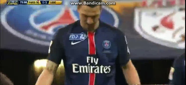Adrien Rabiot Horror Foul And Gets RED CARD Paris Saint Germain 2-1 Lille 23-04-2016