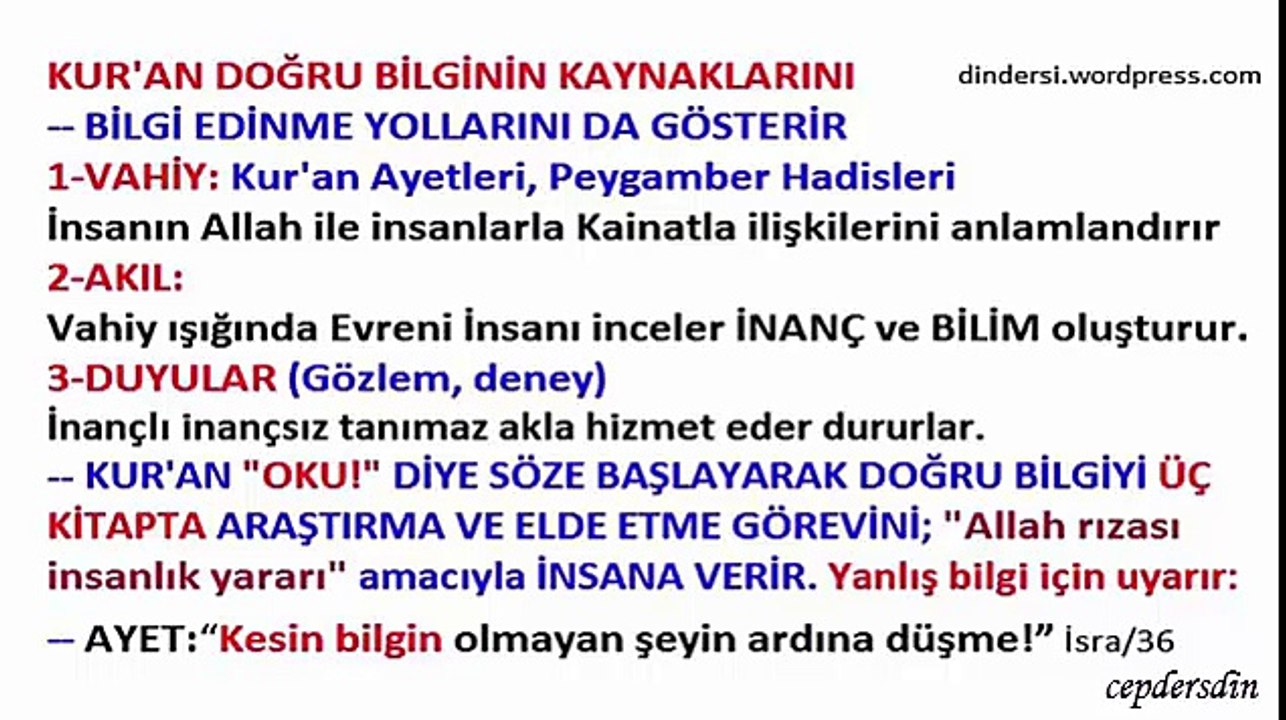 10.Sınıf 4.Ünite Kuran ve yorumu - Sesli anlatım - dindersi wordpress