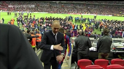 Barcelona v Man Utd - celebrations - multilanguage
