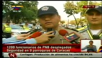 Desplegado 1200 efectivos de PNB en 9 parroquias de Caracas