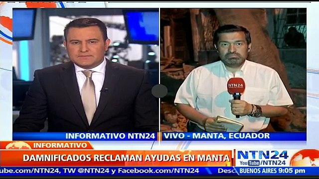 Damnificados por terremoto en Ecuador reclaman apoyo de las autoridades