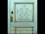 Wardrobe closets pantry classic paintings lacquered hand decorated Provencal-style