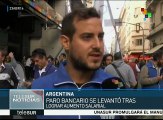 Argentina: trabajadores bancarios se movilizan contra despidos