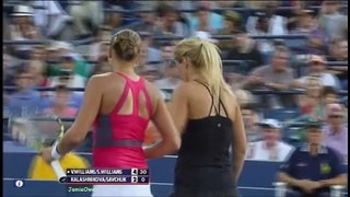 Venus/Serena vs Kalashnikova/Savchuk 2014 US Open Highlights
