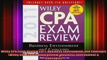READ FREE FULL EBOOK DOWNLOAD  Wiley CPA Exam Review 2011 Business Environment and Concepts Wiley CPA Examination Full Free