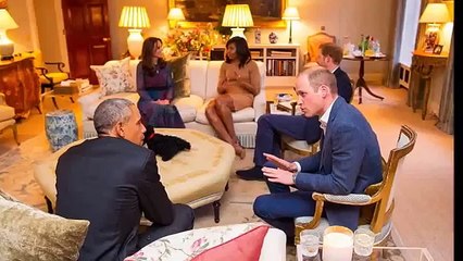 Prince George's Goodnight Handshake with President Barack Obama at Kensington Palace