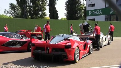 4x Ferrari FXXK Insanely EPIC Sounds!