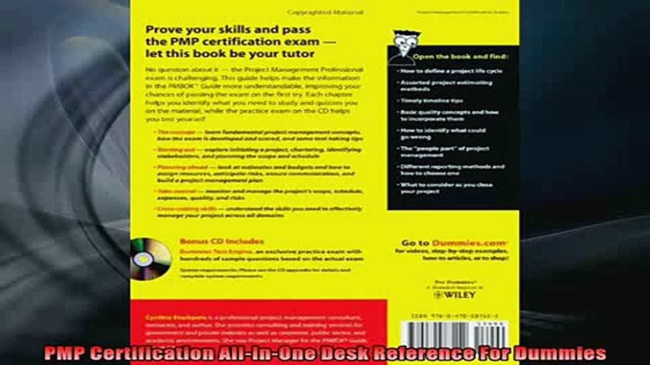 Free Full PDF Downlaod  PMP Certification AllInOne Desk Reference For Dummies Full Free