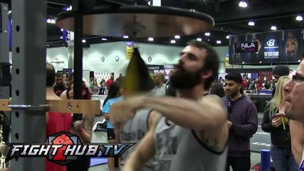 Mystery man performs craziest speed bag routine ever