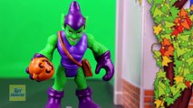 Spider-Man Goes to JAIL! Playskool Heroes Spiderman Battles the Green Goblin Imaginext Toys [HD, 720p]