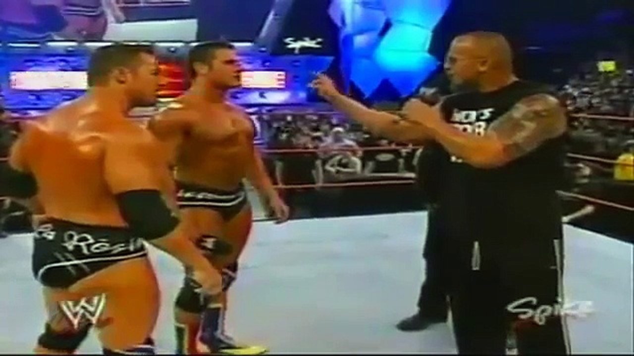 The Rock Returns to help Mick Foley (2003)