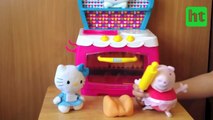 Play doh hello kitty kitchen set - Peppa pig cooking toys - Peppa pig toys videos