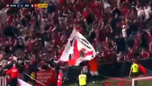 Dario Vidosic Goal ● Western Sydney Wanderers 5-4 Brisbane Roar FC ● Australian A-League 24-04-2016