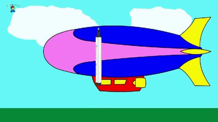 Eğitici çizgi film - Boyama kitabı - Zeplin