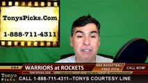 Houston Rockets vs. Golden St Warriors Free Pick Prediction Game 4 NBA Pro Basketball Playoffs Odds Preview 4-24-2016