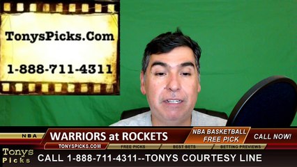 Houston Rockets vs. Golden St Warriors Free Pick Prediction Game 4 NBA Pro Basketball Playoffs Odds Preview 4-24-2016