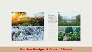 Download  Garden Design A Book of Ideas Download Full Ebook