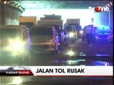 Jalan Tol Lingkar Luar Pasar Rebo Rusak Parah
