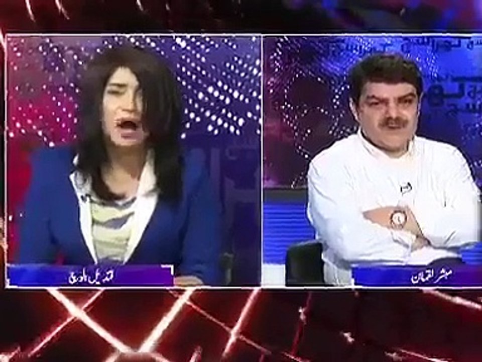 Qandeel Balooch in Khara Such with Mubashir Lucman