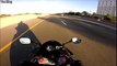 Un motard évite de justesse un accident sur l'autoroute