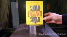 Crushing book with hydraulic press