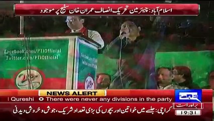 Haroon Performing On Stage Before Imran Khan Speech