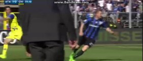 Alejandro Gomez Horror Foul And Gets RED CARD - Atalanta 1-0 Chievo 24-04-2016