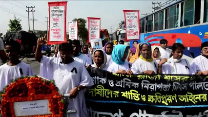 Bangladesh workers demand justice on disaster anniversary