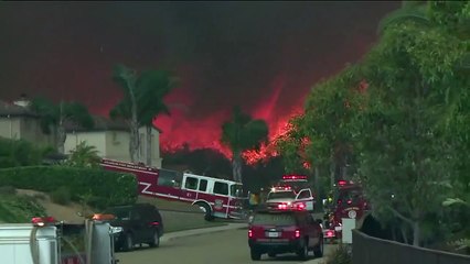 Fire burning in USA - accident around the world