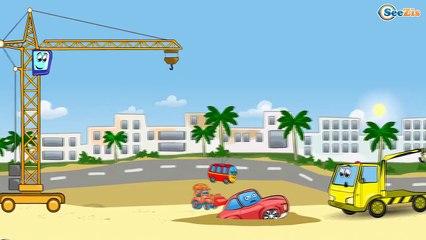 Мультики про Машинки. Эвакуатор и Пожарная машина. Машинки на пляже и в парке