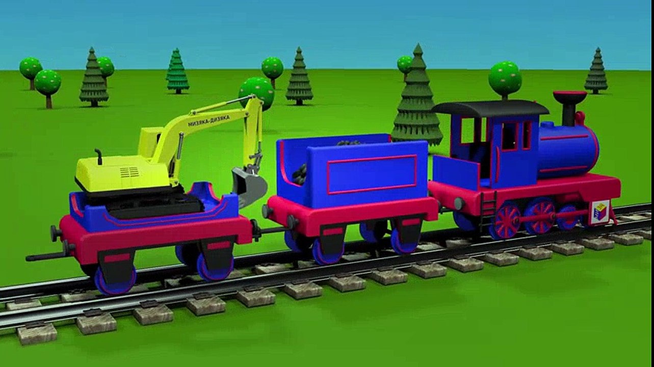 Cartoons for children about cars. Construction game. Crawler excavator. Big trucks for kids.