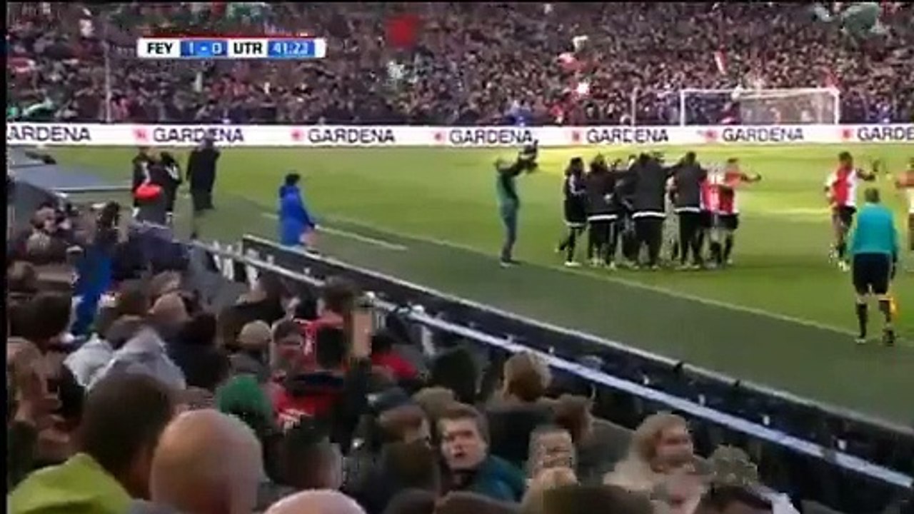 Kramer GOAL (1-0) Feyenoord vs Utrecht 24_04_2016
