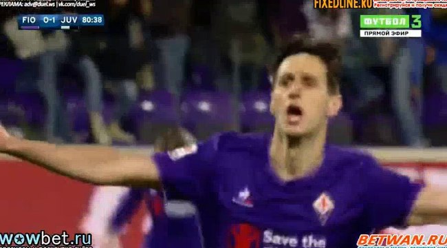 Nikola Kalinic Goal- Fiorentina 1-1 Juventus 24.04.2016