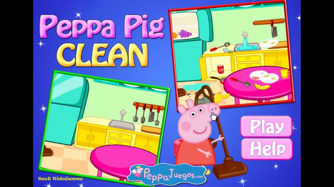 Peppa Pig  la Cerdita cleans the kitchen - New Video Games for Little Kids 2015