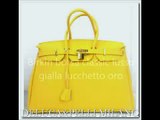 Birkin borsa bag classic lusso gialla lucchetto oro DELUCA&PELLI MILANO