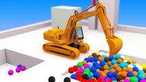 VIDS for KIDS in 3d (HD) - Excavator, Digger Ball Funny Cartoon for Children - AApV