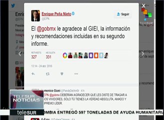 Pdte. mexicano agradece a GIEI por su contribución al caso Ayotzinapa