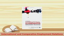 Read International And Comparative Employment Relations - 