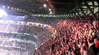 Mufc fans away in Madrid singing inside bernabeu